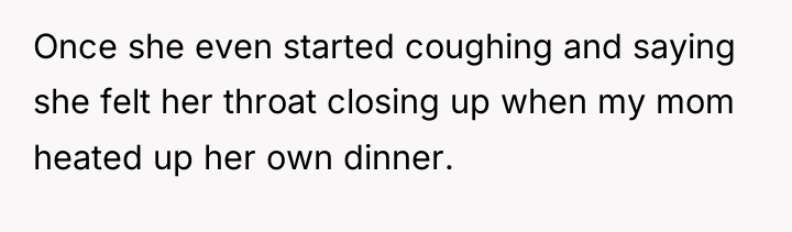 Once she even started coughing and saying she felt her...