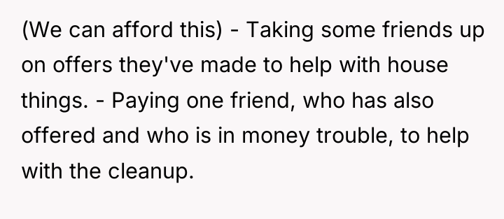 (We can afford this) - Taking some friends up on...