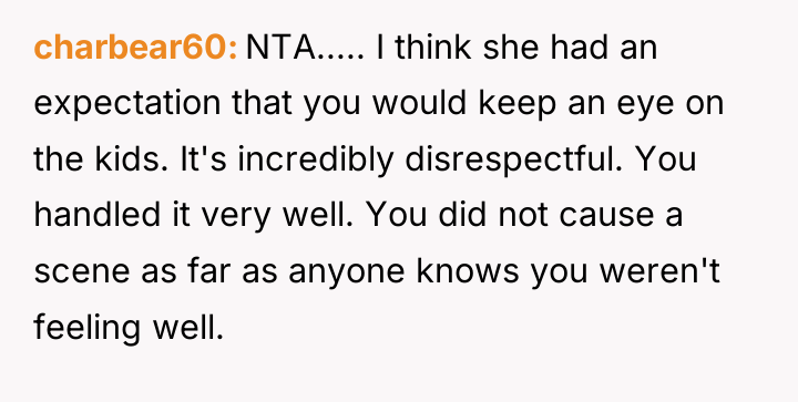 charbear60 NTA..... I think she had an expectation that you...