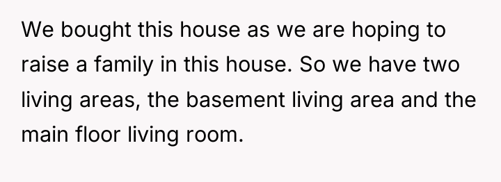We bought this house as we are hoping to raise...