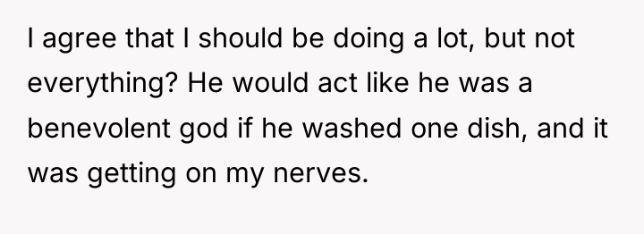 I agree that I should be doing a lot, but...