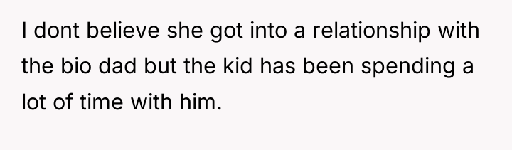 I dont believe she got into a relationship with the...