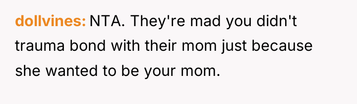 dollvines NTA. They're mad you didn't trauma bond with their...