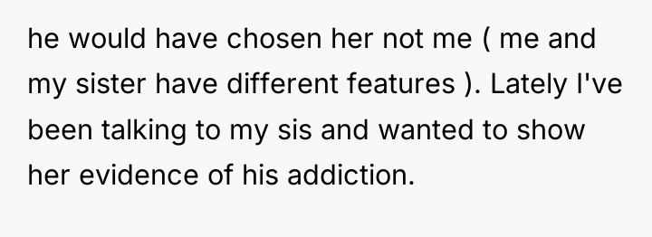 he would have chosen her not me ( me and...