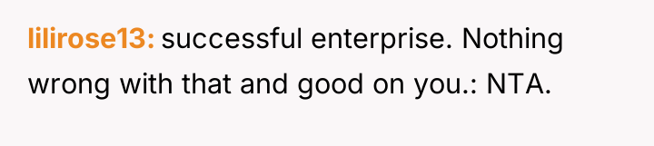 lilirose13 successful enterprise. Nothing wrong with that and good on...