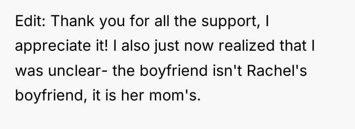 Edit: Thank you for all the support, I appreciate it!...