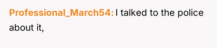 Professional_March54 I talked to the police about it,