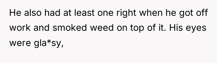 He also had at least one right when he got...