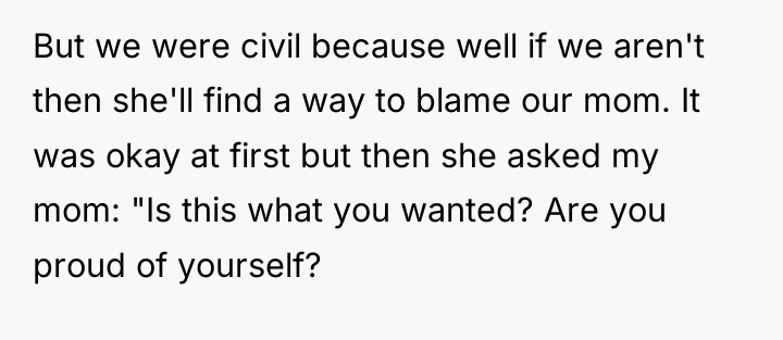 But we were civil because well if we aren't then...