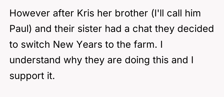 However after Kris her brother (I'll call him Paul) and...