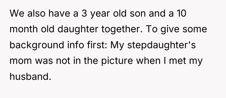 We also have a 3 year old son and a...