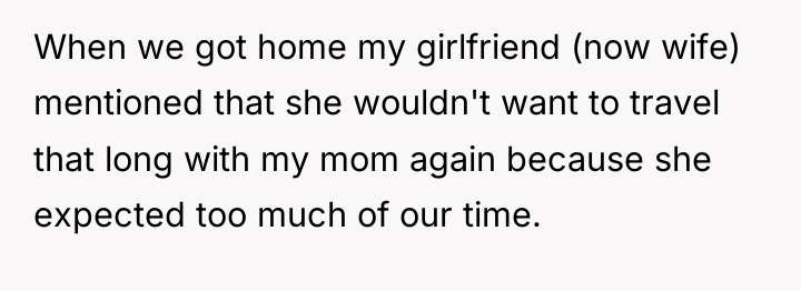 When we got home my girlfriend (now wife) mentioned that...