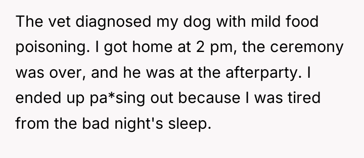 The vet diagnosed my dog with mild food poisoning. I...