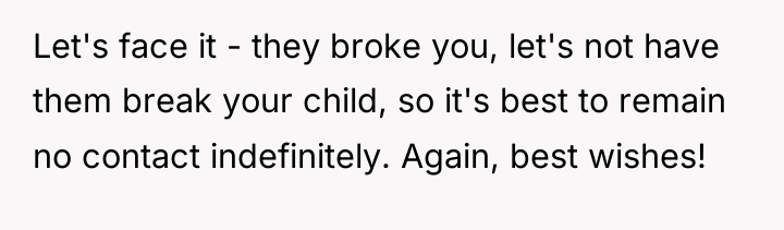 Let's face it - they broke you, let's not have...