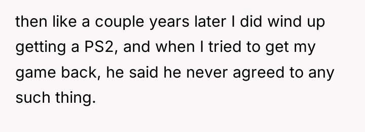 then like a couple years later I did wind up...