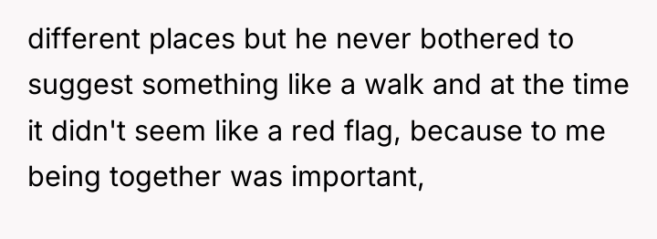 different places but he never bothered to suggest something like...