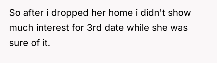 So after i dropped her home i didn't show much...