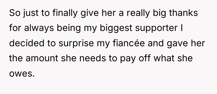 So just to finally give her a really big thanks...