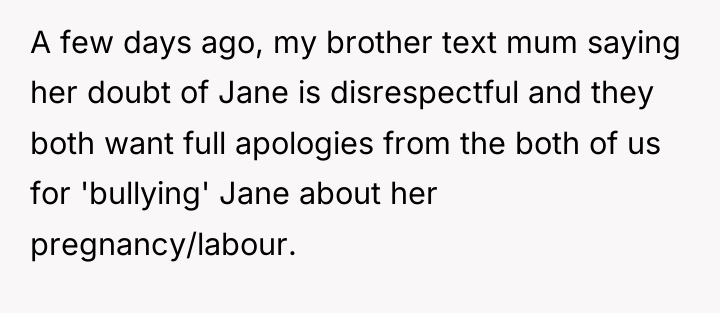 A few days ago, my brother text mum saying her...