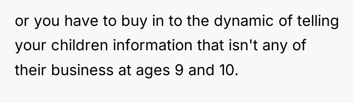 or you have to buy in to the dynamic of...