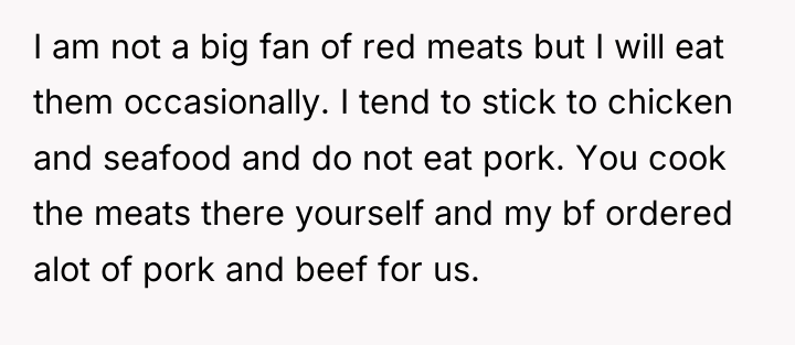 I am not a big fan of red meats but...