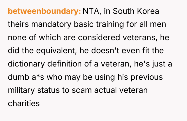 betweenboundary NTA, in South Korea theirs mandatory basic training for...