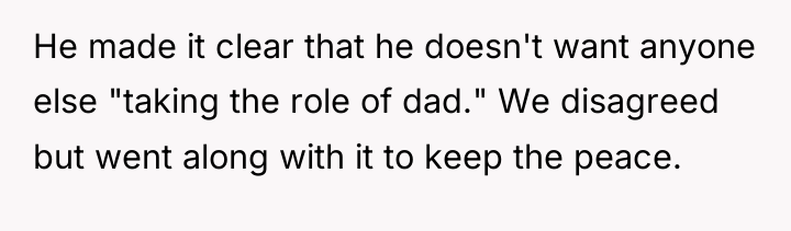 He made it clear that he doesn't want anyone else...
