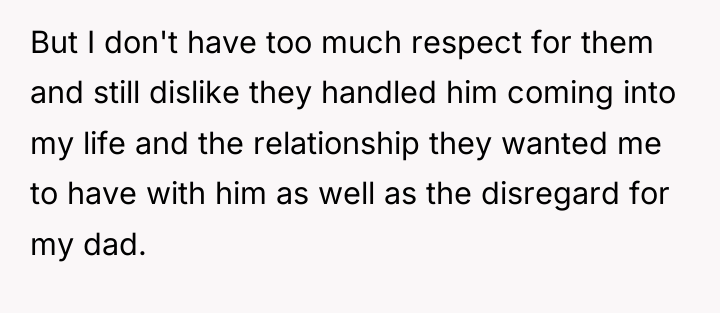But I don't have too much respect for them and...