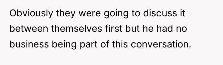 Obviously they were going to discuss it between themselves first...