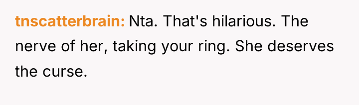 tnscatterbrain Nta. That's hilarious. The nerve of her, taking your...