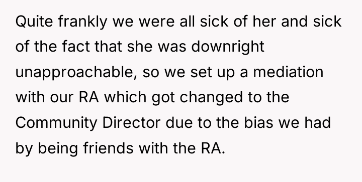 Quite frankly we were all sick of her and sick...