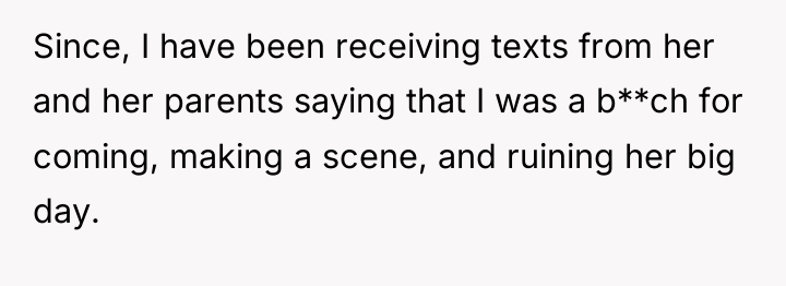 Since, I have been receiving texts from her and her...