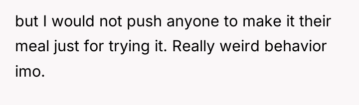but I would not push anyone to make it their...
