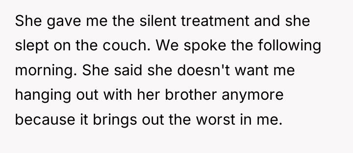 She gave me the silent treatment and she slept on...