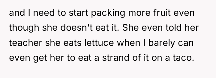 and I need to start packing more fruit even though...