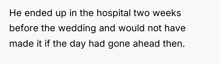 He ended up in the hospital two weeks before the...