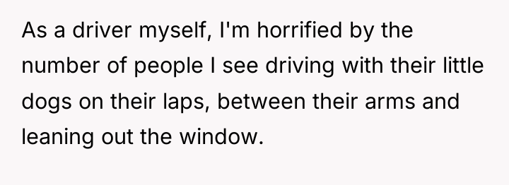 As a driver myself, I'm horrified by the number of...
