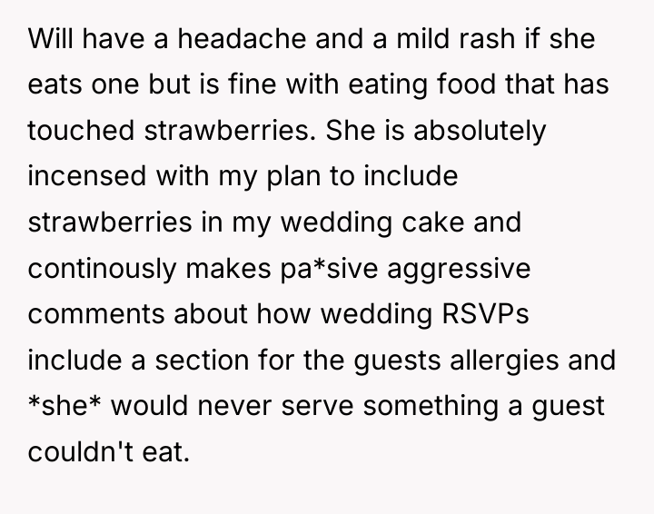 Will have a headache and a mild rash if she...