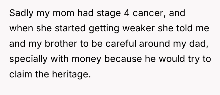 Sadly my mom had stage 4 cancer, and when she...