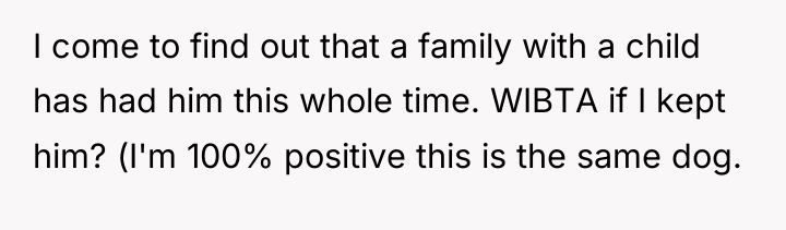 I come to find out that a family with a...