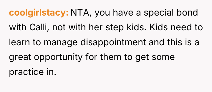 coolgirlstacy NTA, you have a special bond with Calli, not...