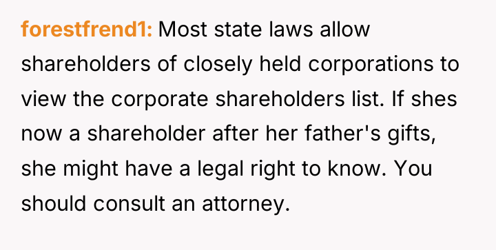 forestfrend1 Most state laws allow shareholders of closely held corporations...