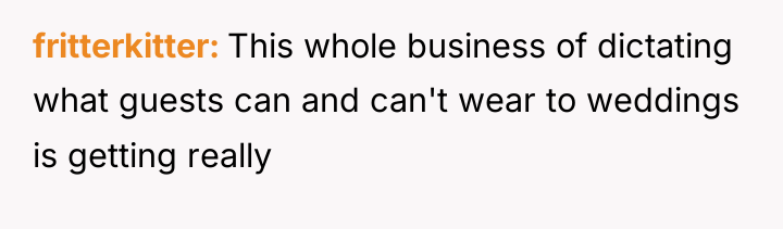 fritterkitter This whole business of dictating what guests can and...