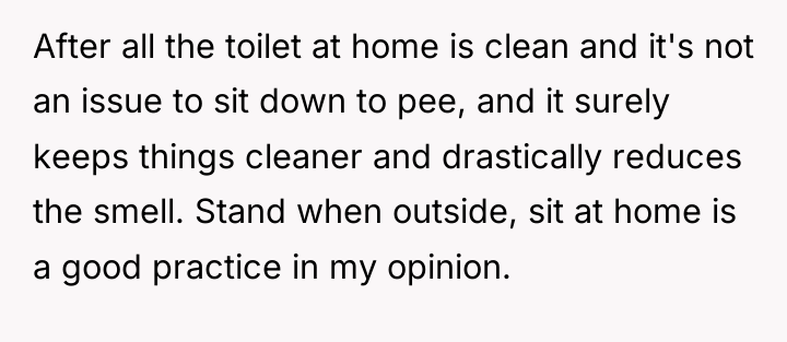 After all the toilet at home is clean and it's...