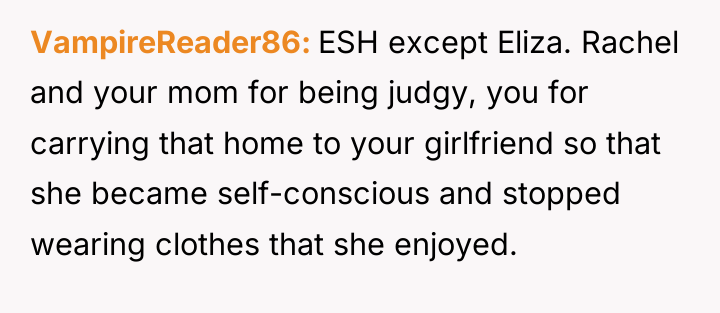 VampireReader86 ESH except Eliza. Rachel and your mom for being...
