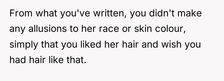 From what you've written, you didn't make any allusions to...