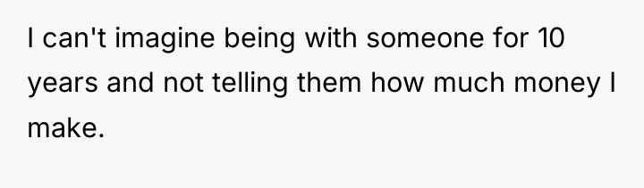 I can't imagine being with someone for 10 years and...