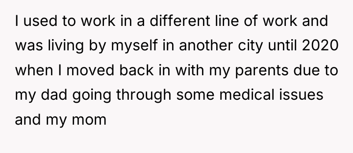 I used to work in a different line of work...