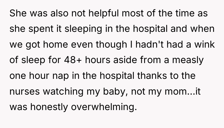 She was also not helpful most of the time as...
