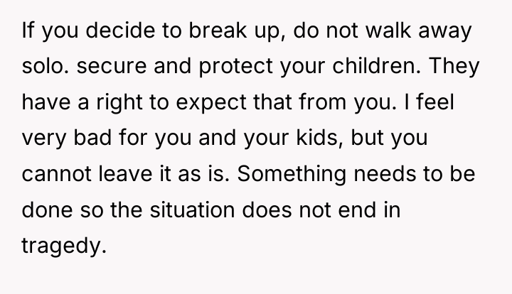 If you decide to break up, do not walk away...